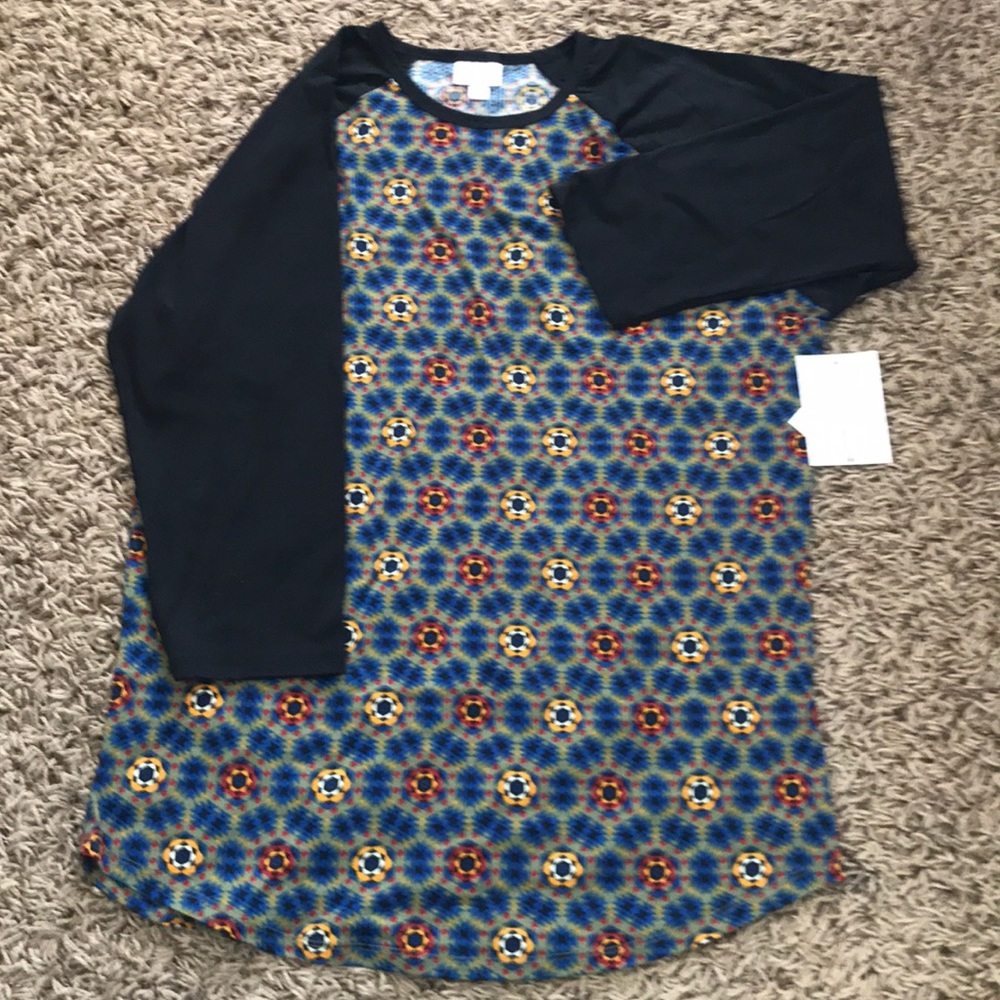 NWT LuLaRoe Large Randy 3/4 Sleeve Shirt